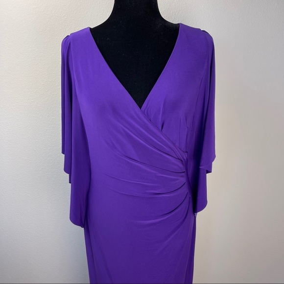 Ralph Lauren Tanzan Jersey Cascade Sleeve Dress 8 - Picture 7 of 13